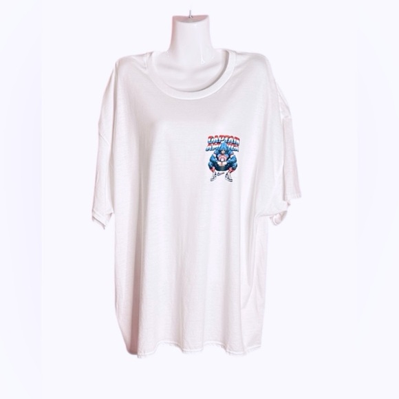 Captain America White Graphic T-Shirt NWT 3 XL - Picture 1 of 4